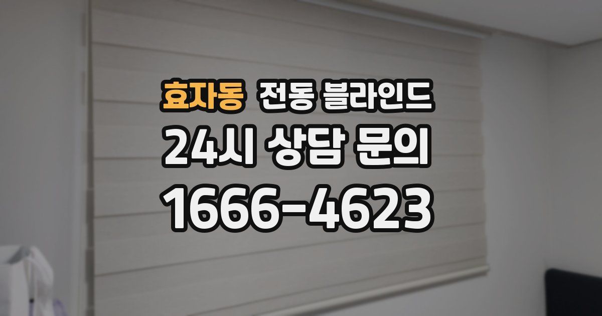 효자동 전동 블라인드