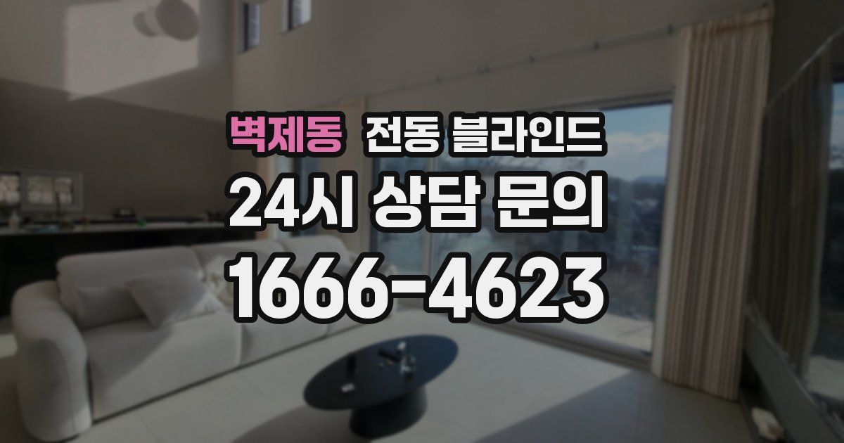 벽제동 전동 블라인드
