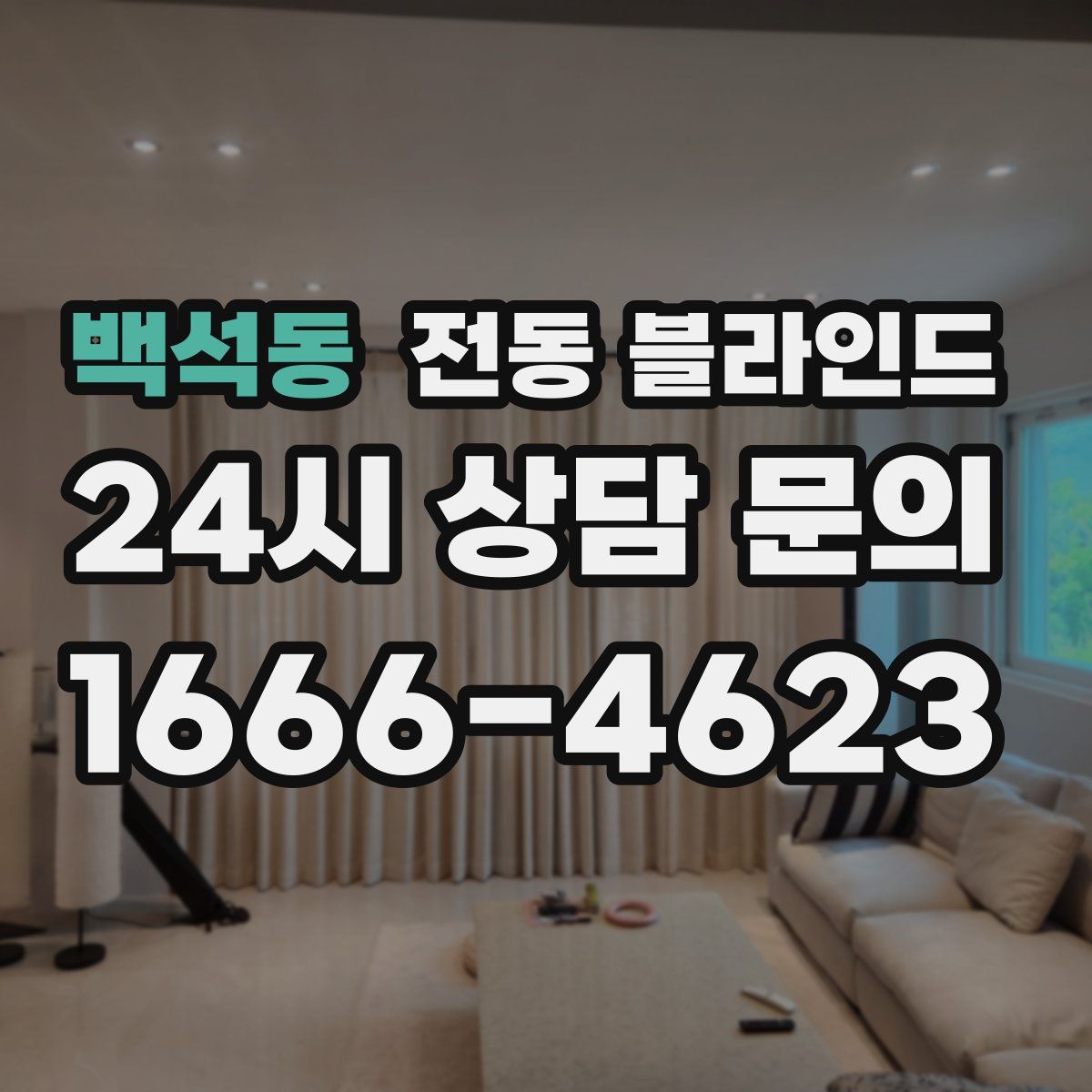 백석동 전동 블라인드