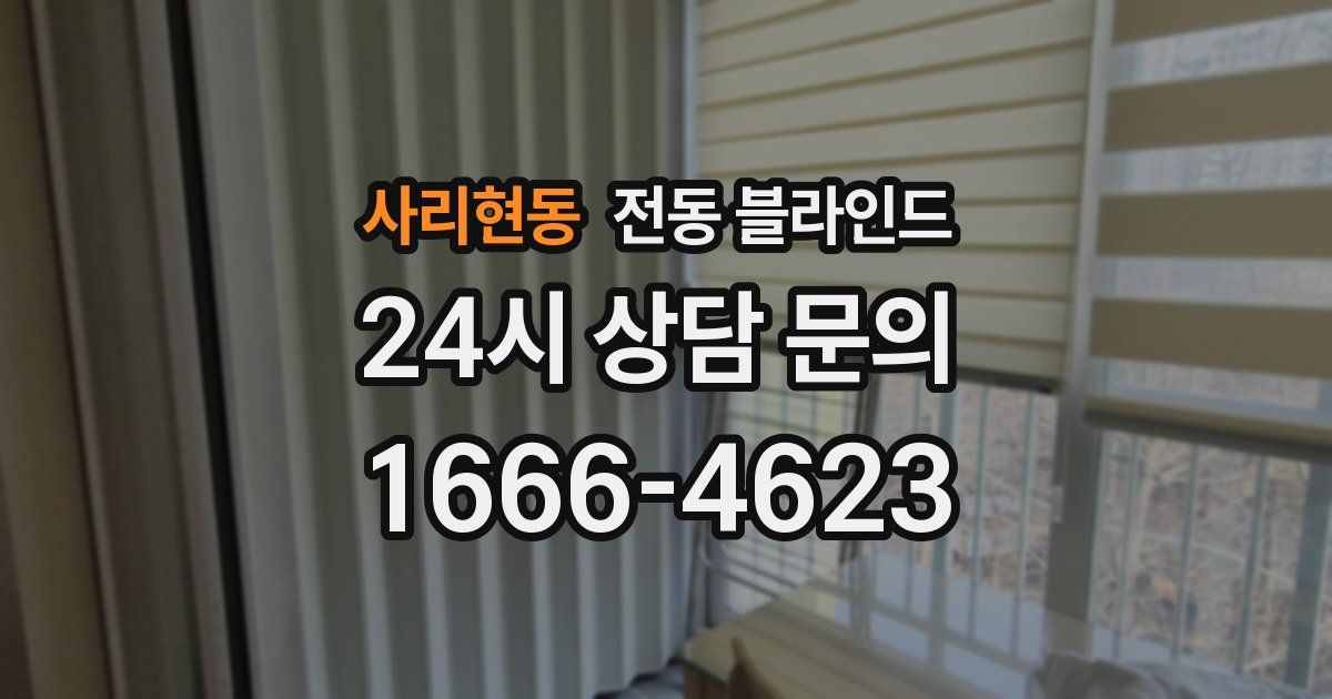 사리현동 전동 블라인드