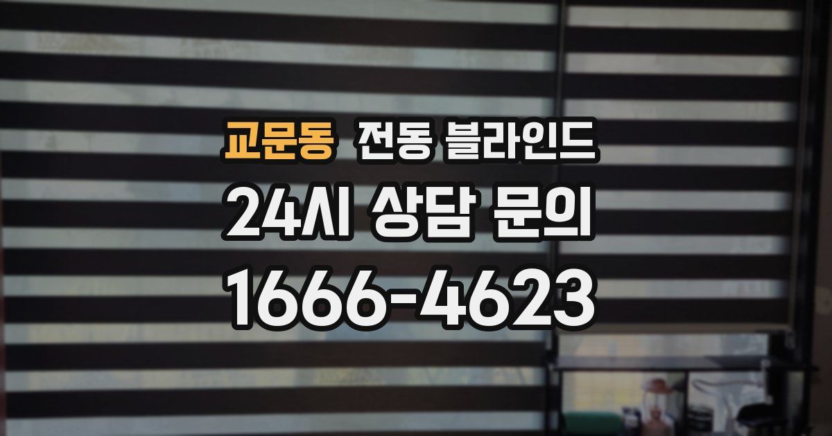 교문동 전동 블라인드