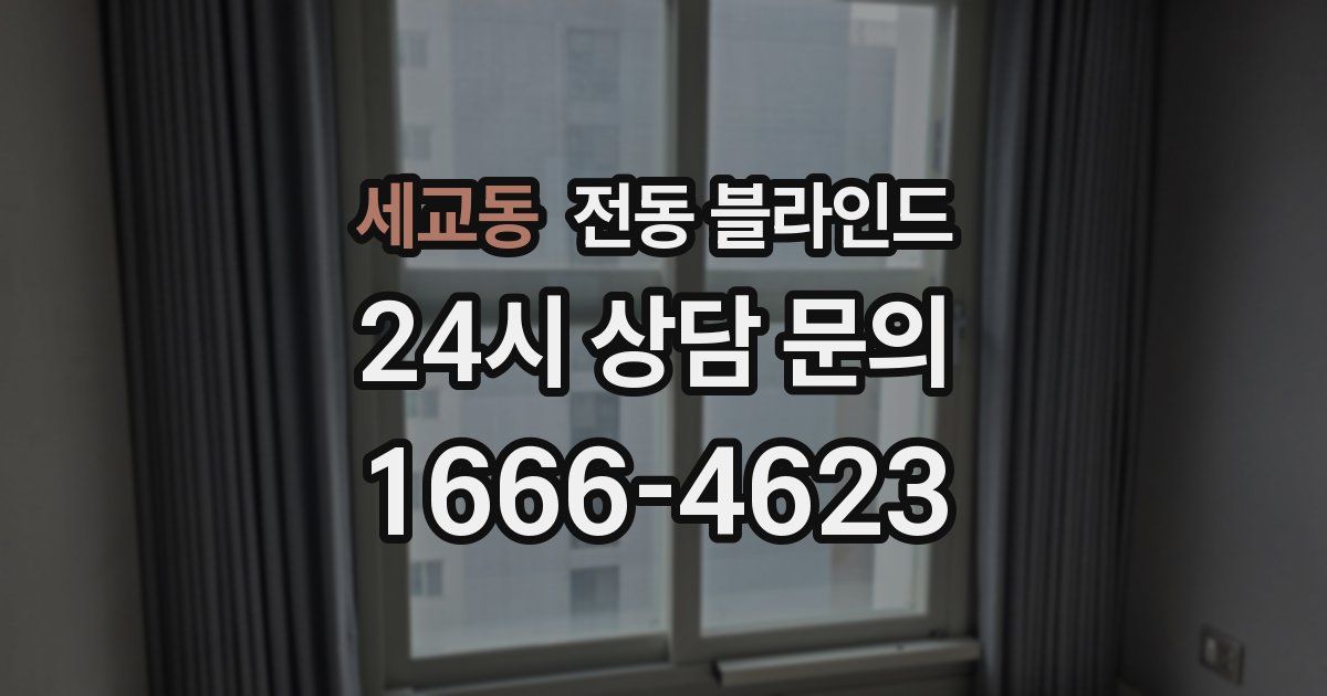세교동 전동 블라인드