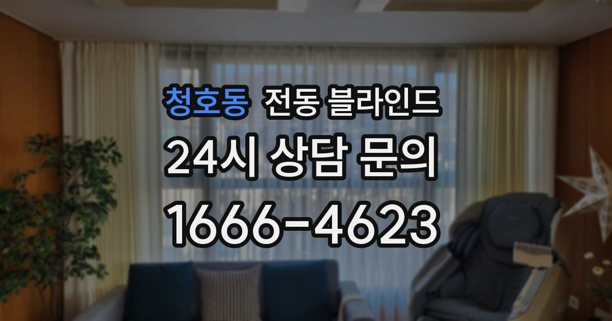 청호동 전동 블라인드
