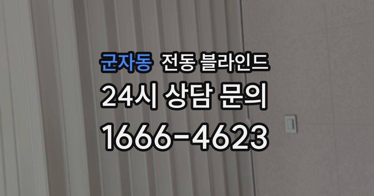 군자동 전동 블라인드