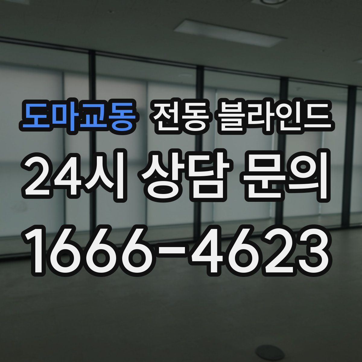 도마교동 전동 블라인드