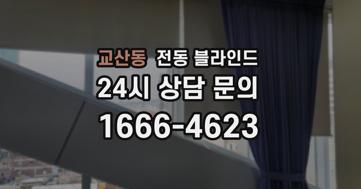 교산동 전동 블라인드