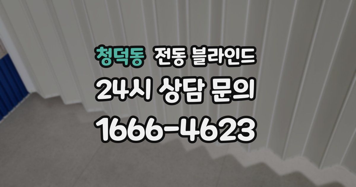 청덕동 전동 블라인드