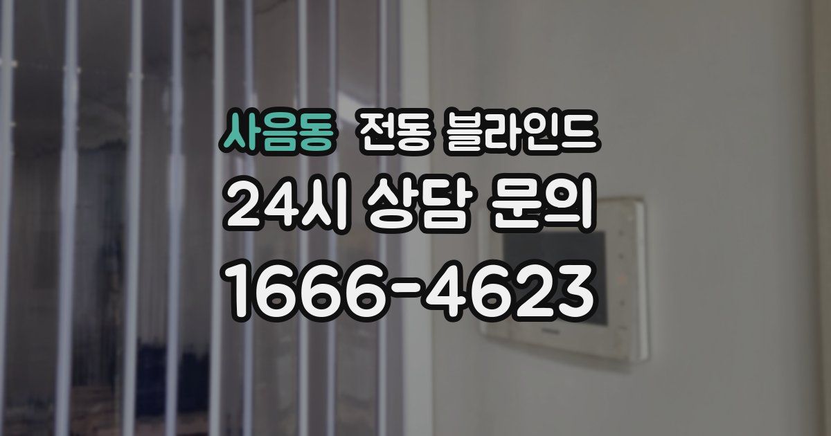 사음동 전동 블라인드