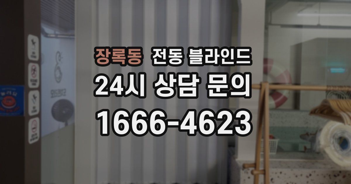 장록동 전동 블라인드