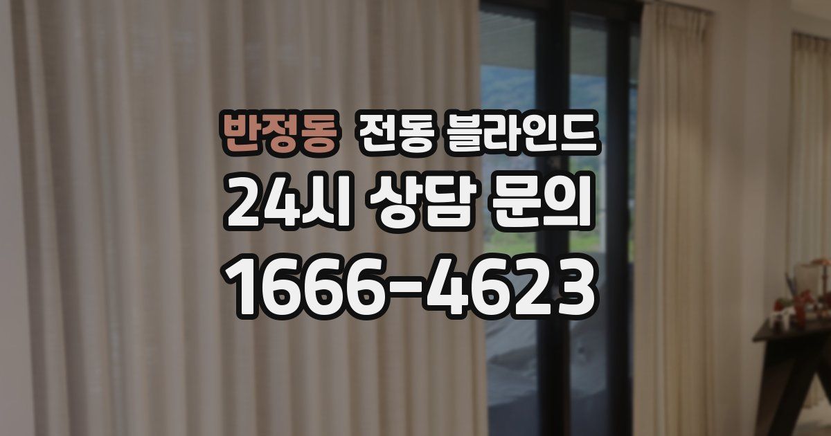 반정동 전동 블라인드