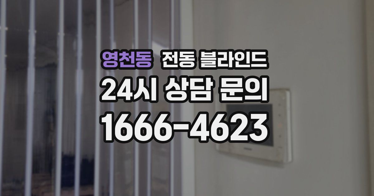 영천동 전동 블라인드