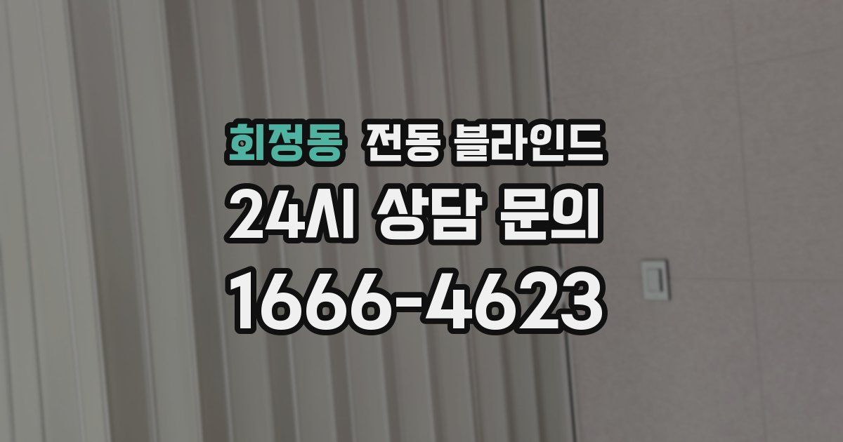 회정동 전동 블라인드