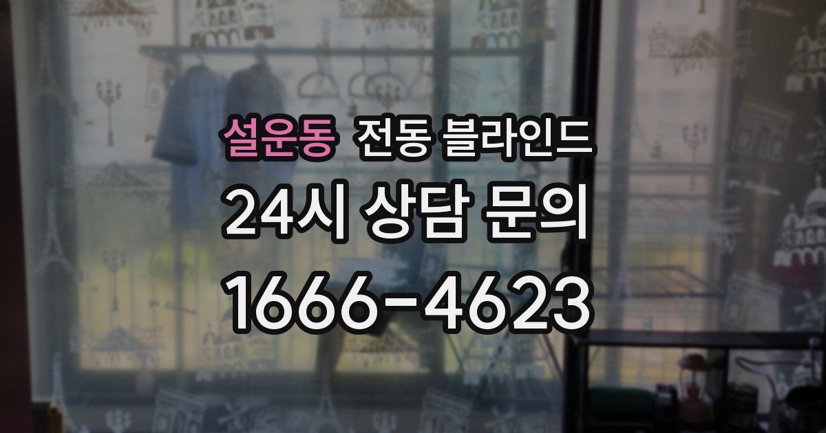 설운동 전동 블라인드