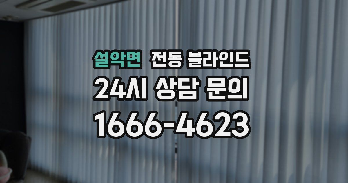 설악면 전동 블라인드