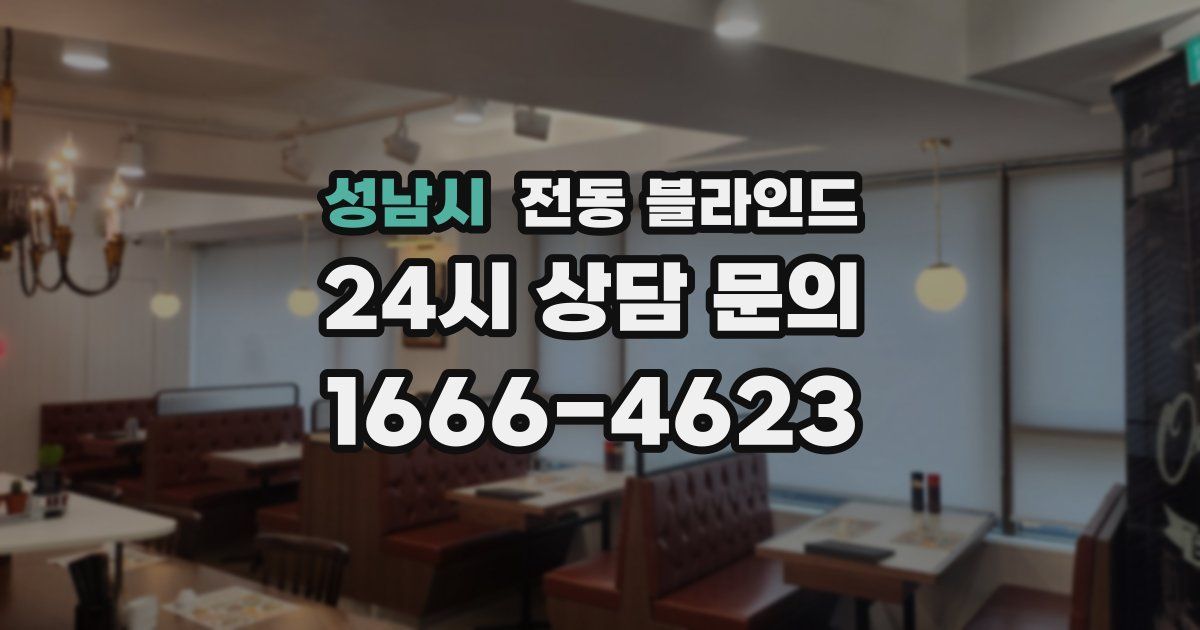 성남시 전동 블라인드