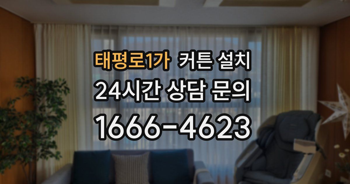 태평로1가 커튼 설치