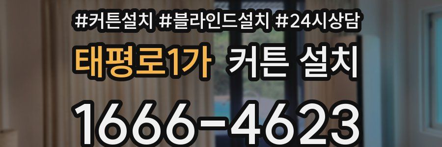 태평로1가 커튼 설치