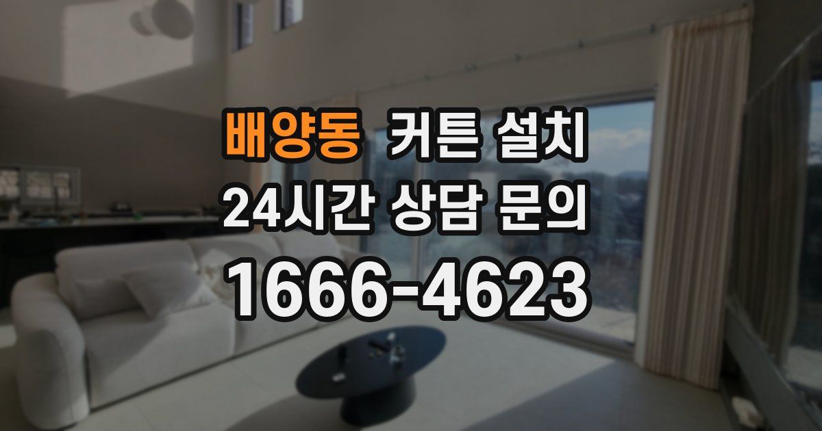 배양동 커튼 설치