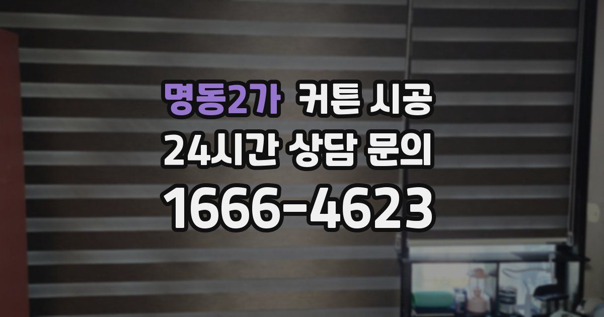 명동2가 커튼 시공