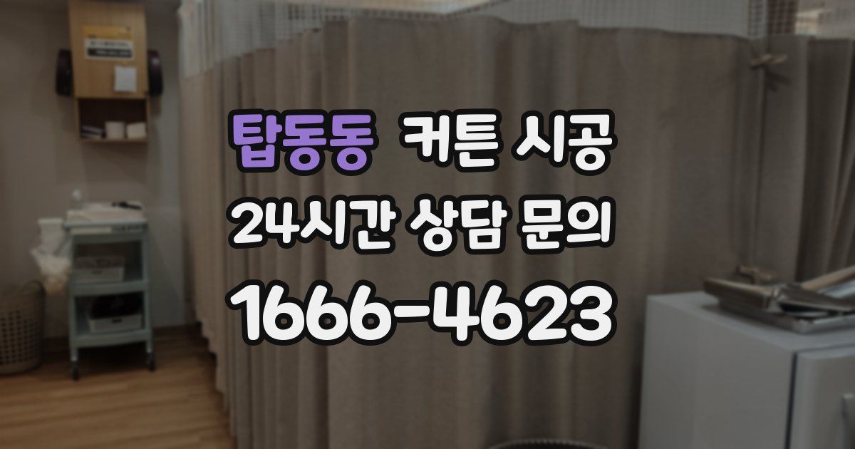 탑동동 커튼 시공