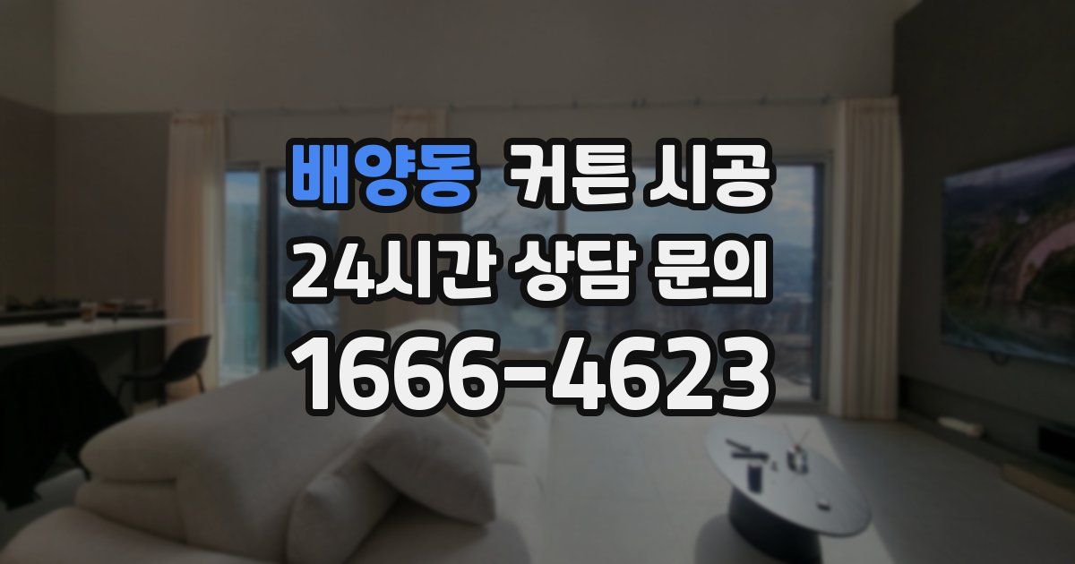 배양동 커튼 시공