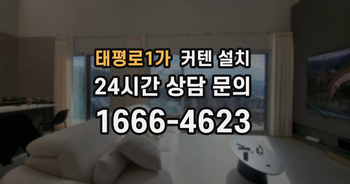 태평로1가 커텐 설치