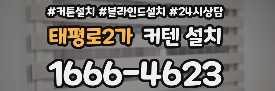 태평로2가 커텐 설치