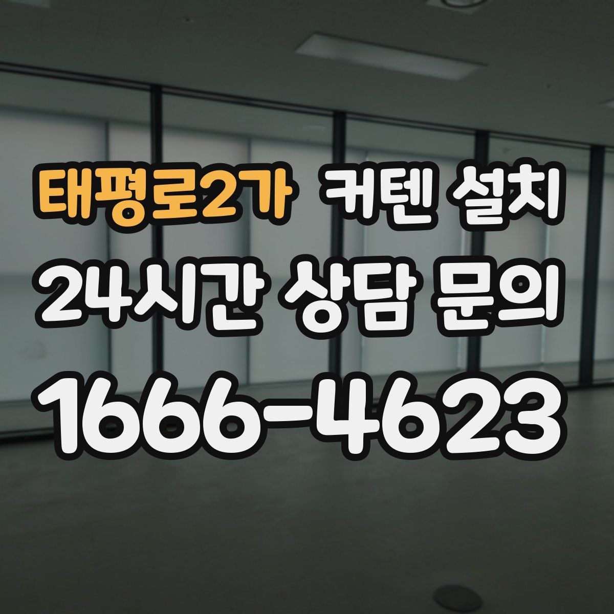 태평로2가 커텐 설치
