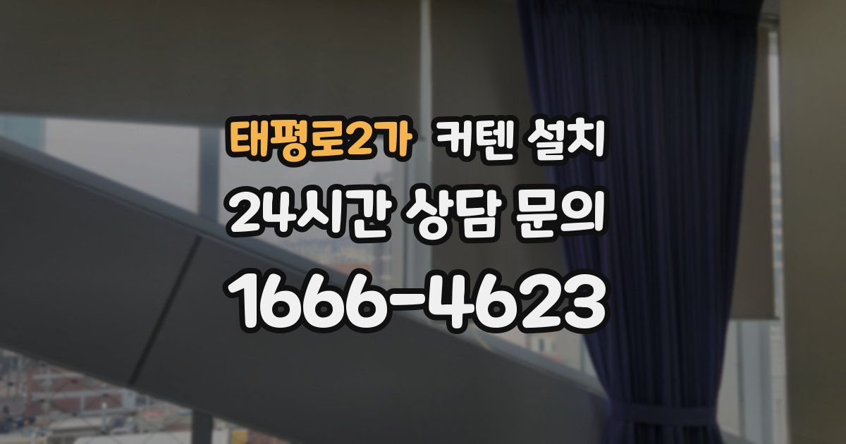태평로2가 커텐 설치