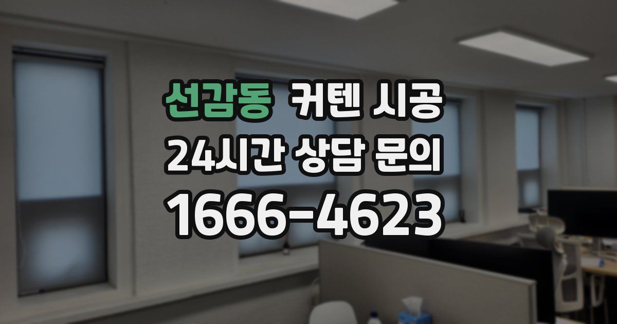 선감동 커텐 시공