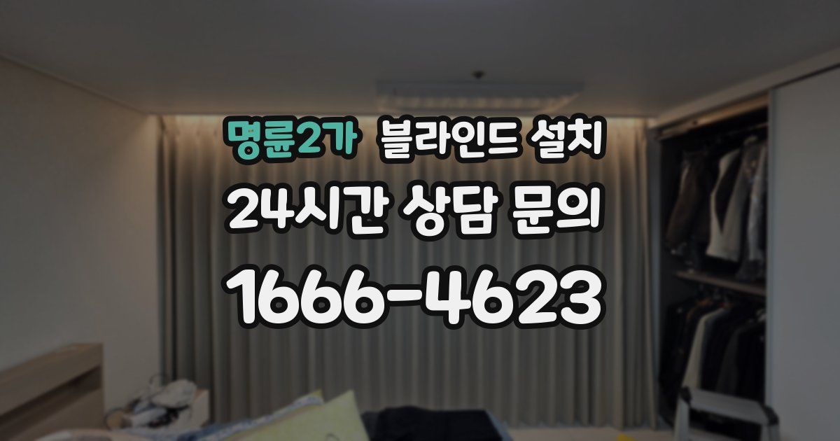 명륜2가 블라인드 설치