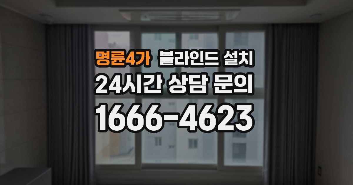 명륜4가 블라인드 설치
