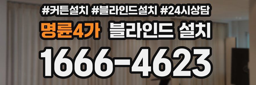 명륜4가 블라인드 설치