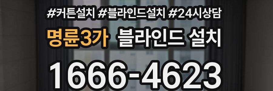 명륜3가 블라인드 설치