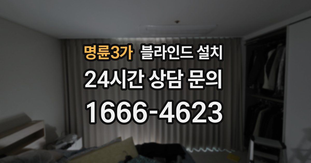 명륜3가 블라인드 설치