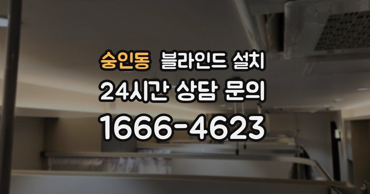 숭인동 블라인드 설치