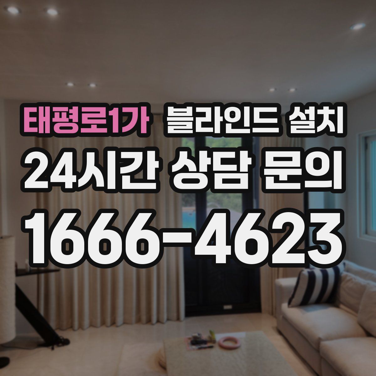태평로1가 블라인드 설치