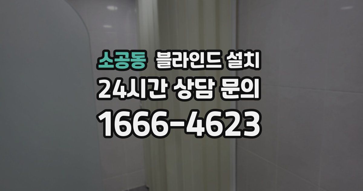 소공동 블라인드 설치