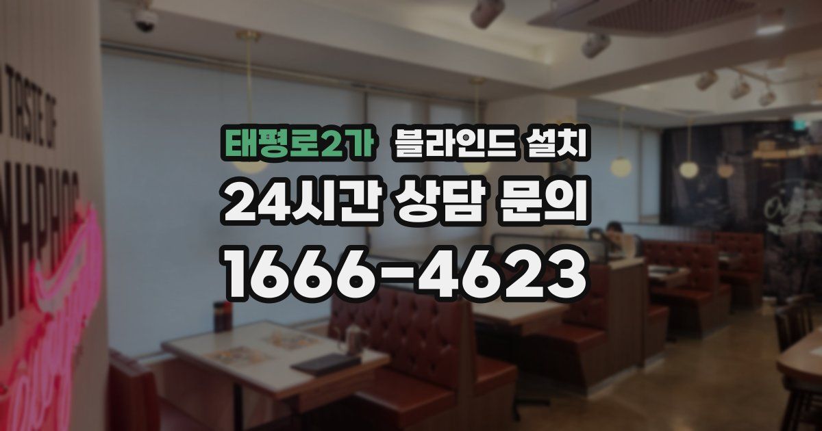 태평로2가 블라인드 설치