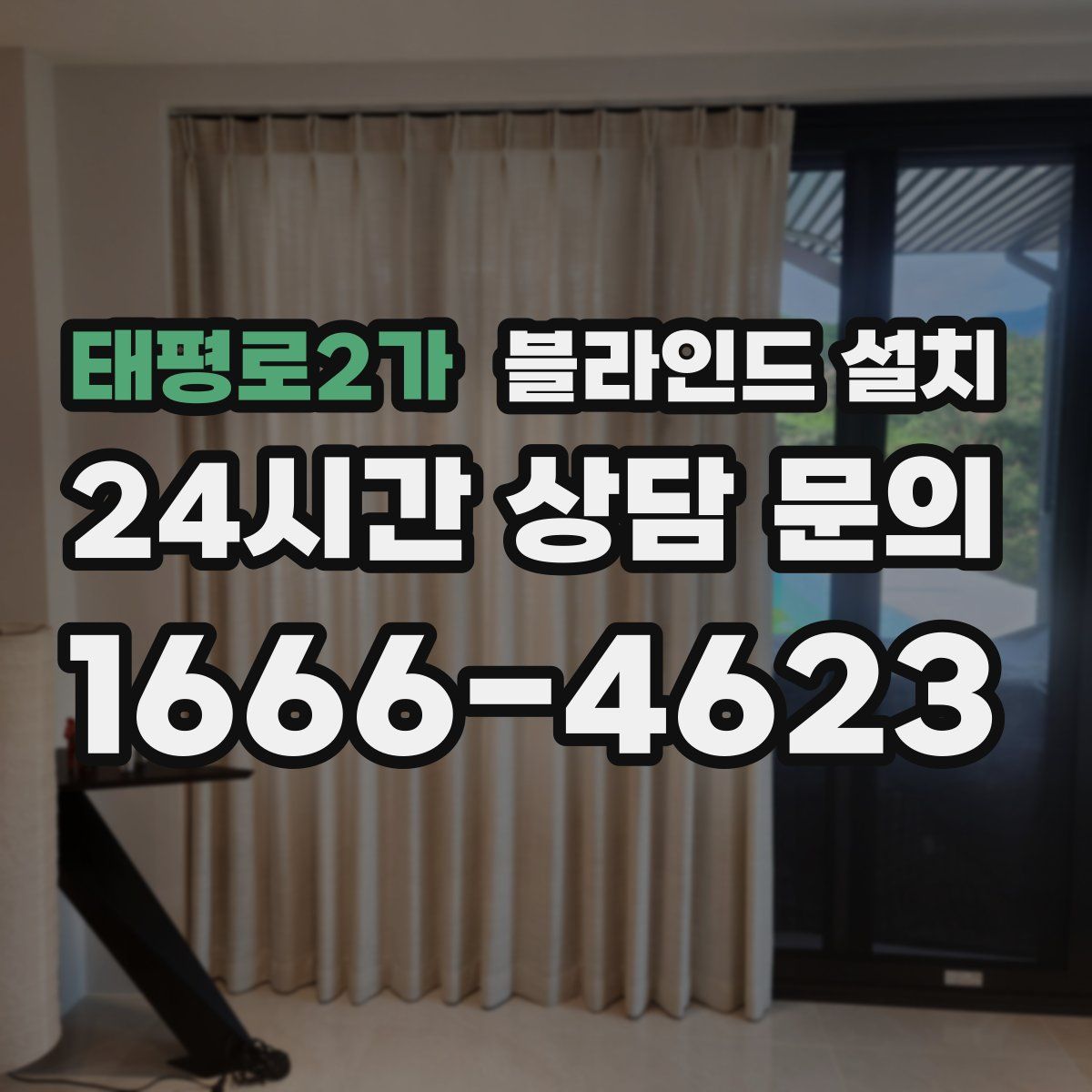 태평로2가 블라인드 설치