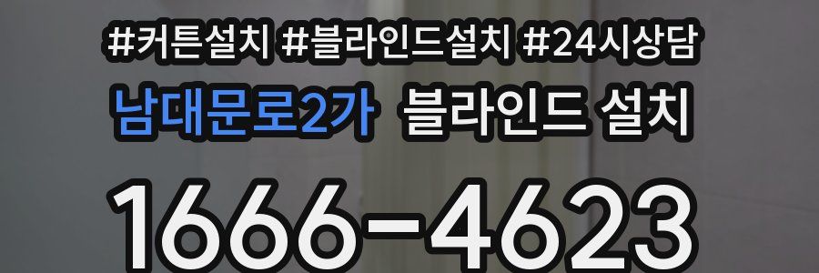 남대문로2가 블라인드 설치