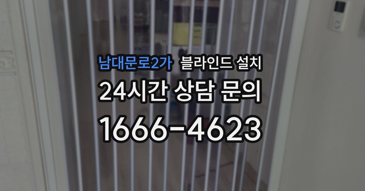 남대문로2가 블라인드 설치