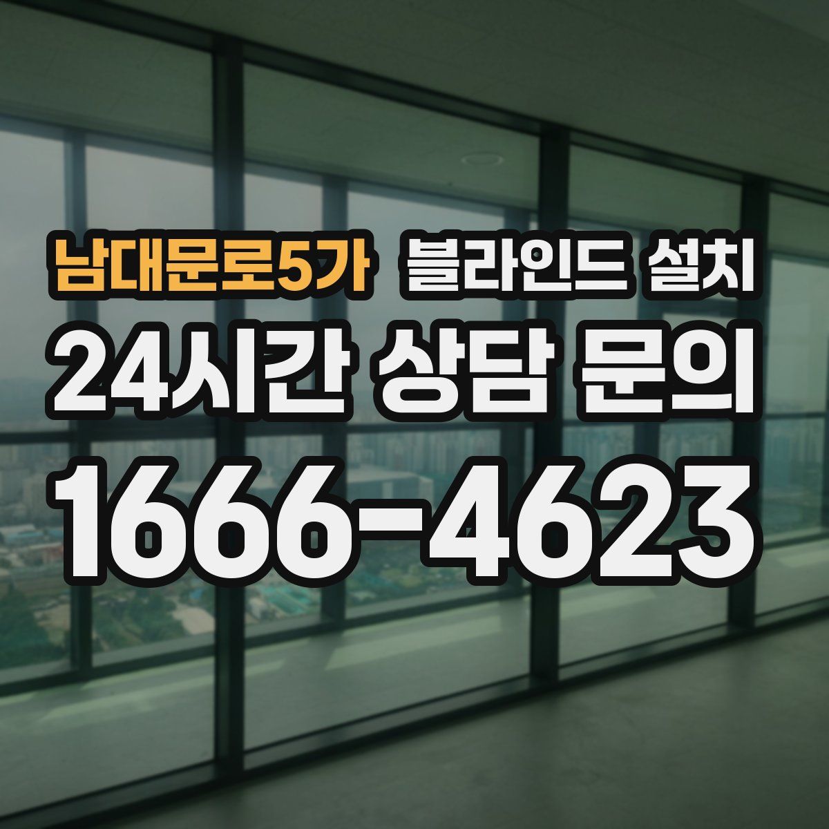 남대문로5가 블라인드 설치