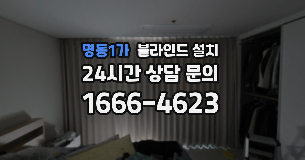 명동1가 블라인드 설치