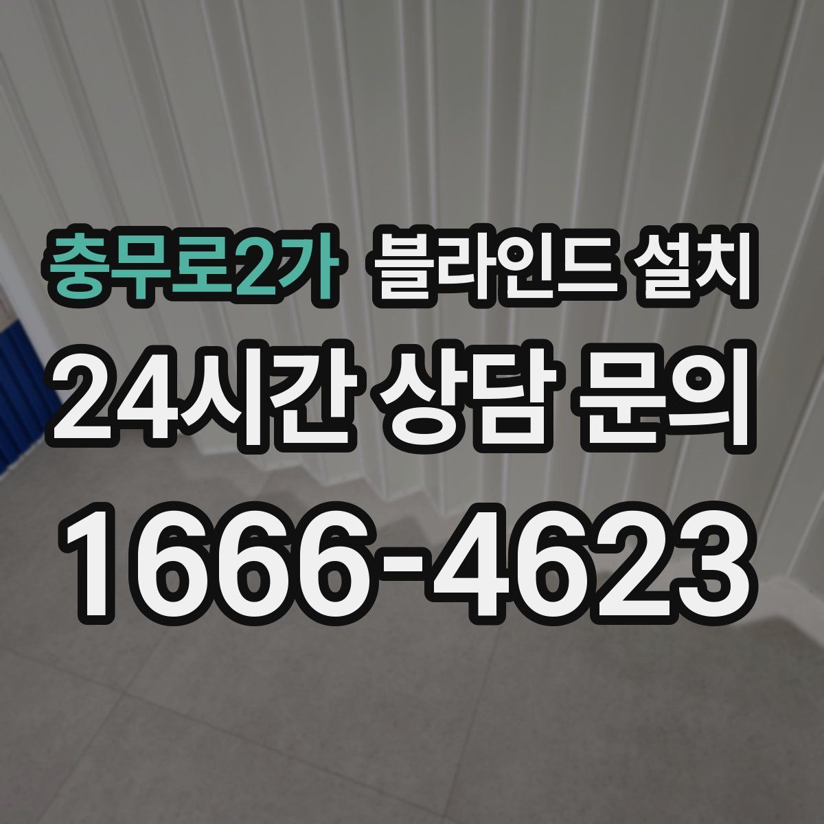 충무로2가 블라인드 설치