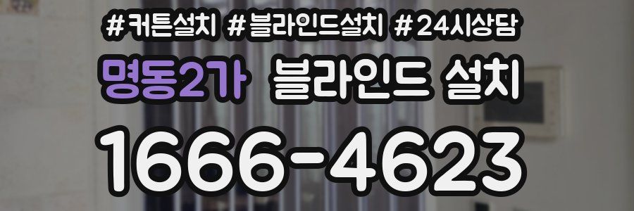 명동2가 블라인드 설치