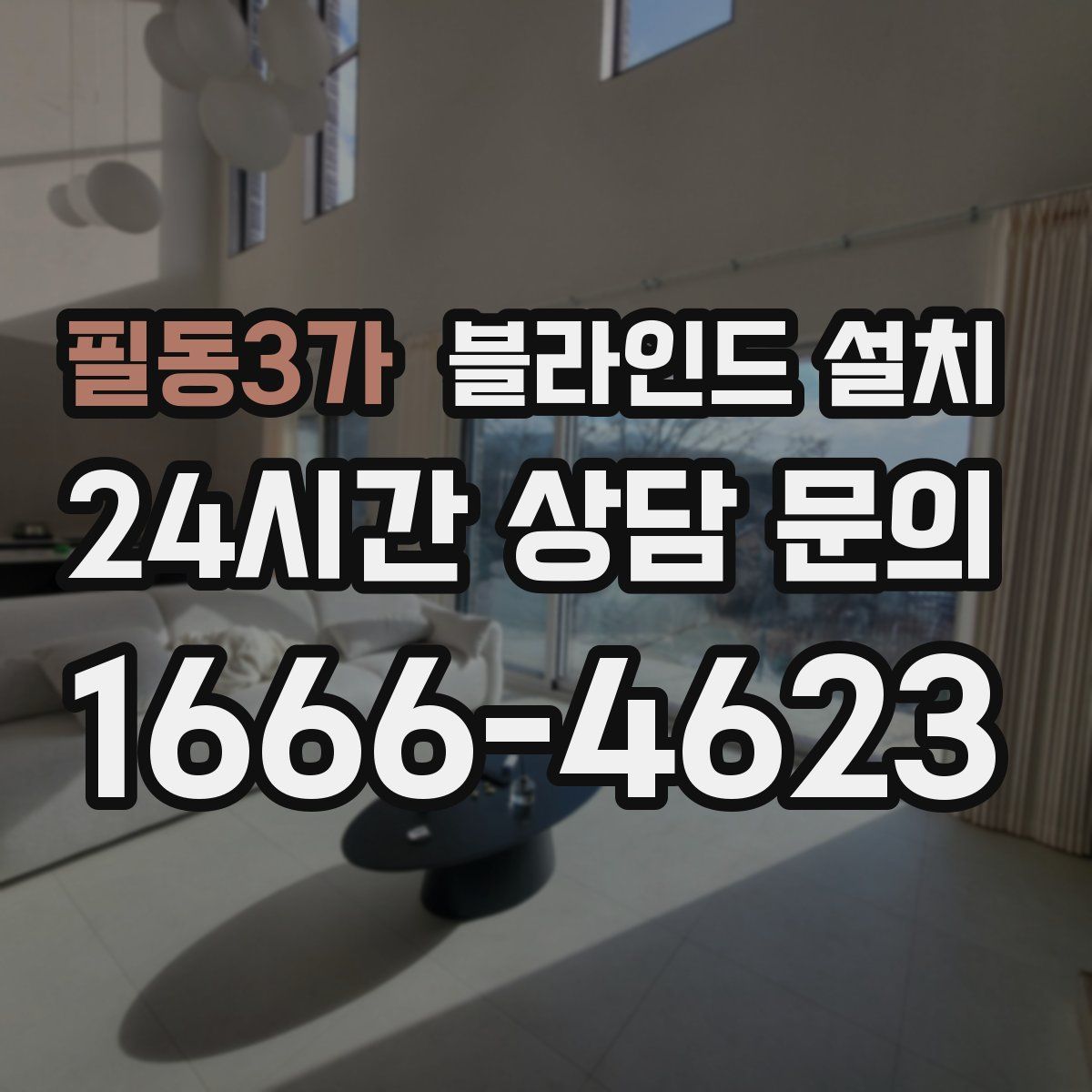 필동3가 블라인드 설치
