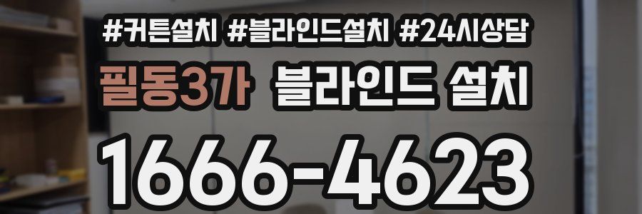 필동3가 블라인드 설치