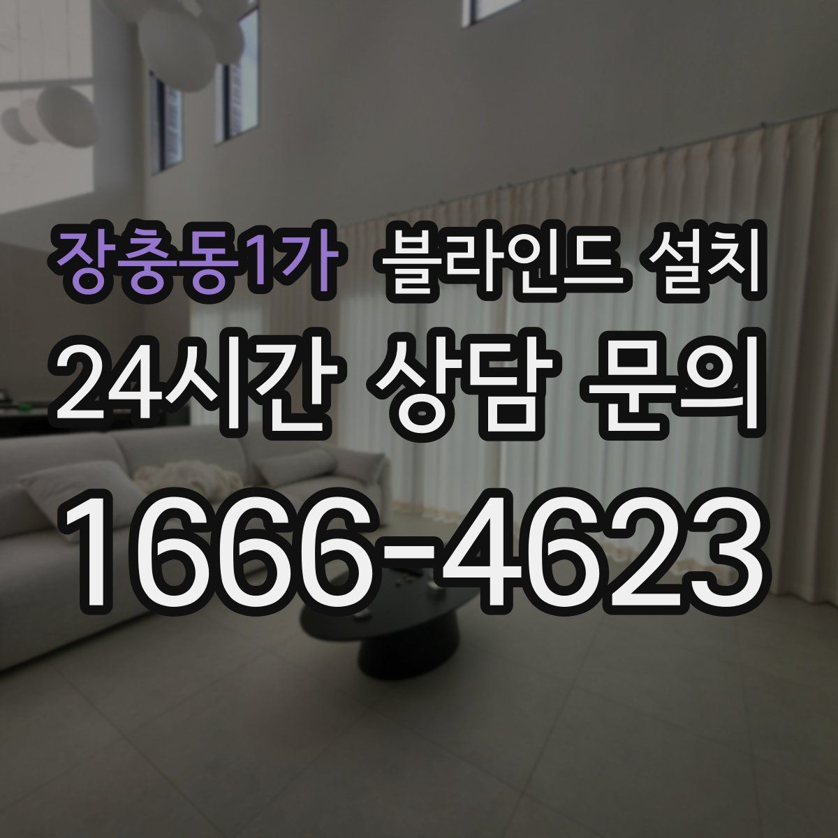장충동1가 블라인드 설치