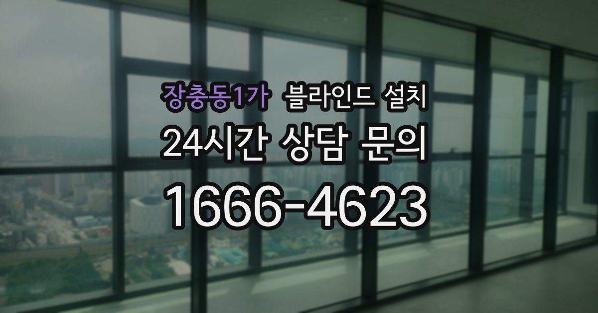 장충동1가 블라인드 설치